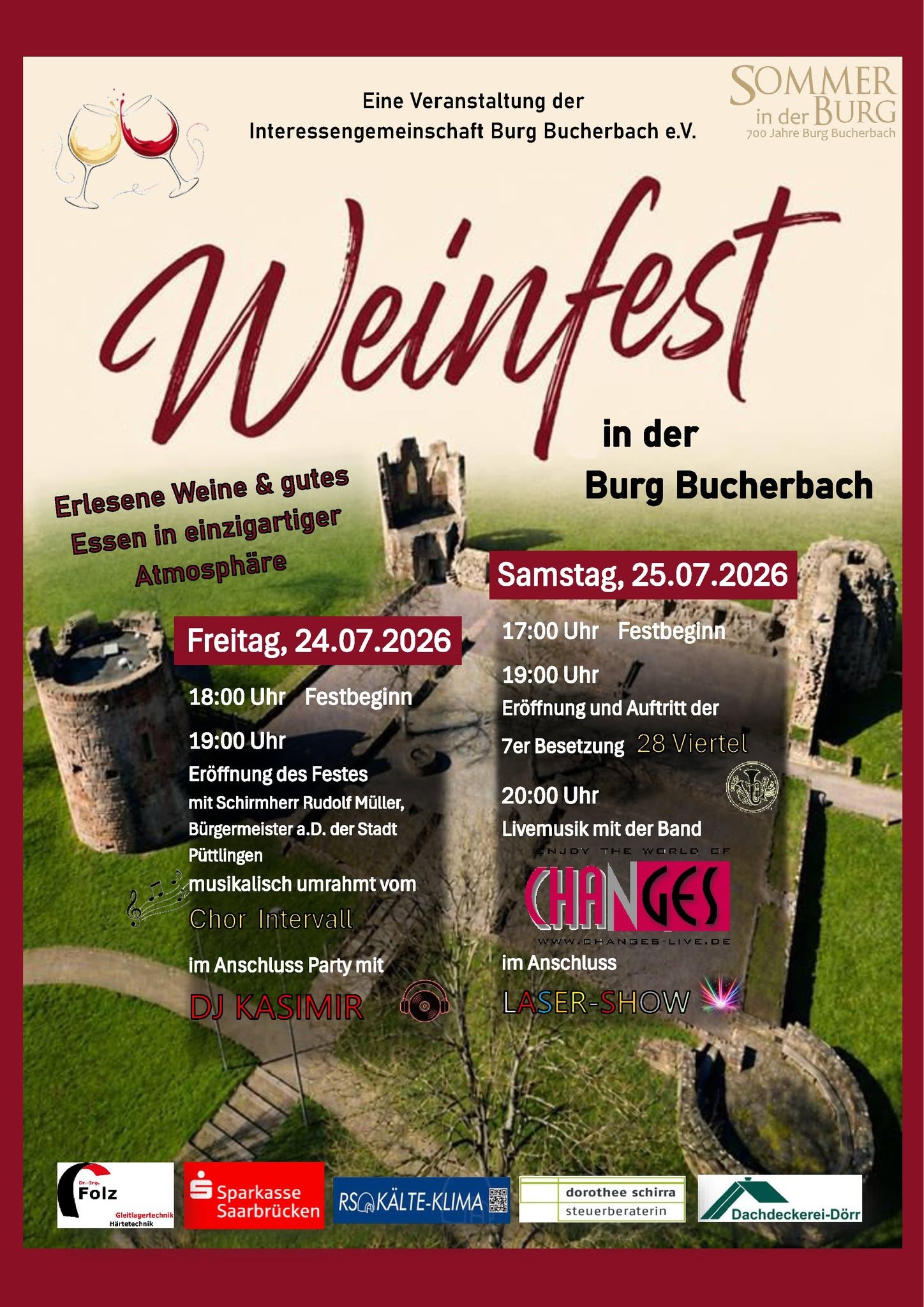 KSV Köllerbach beim Weinfest in der Burg Bucherbach