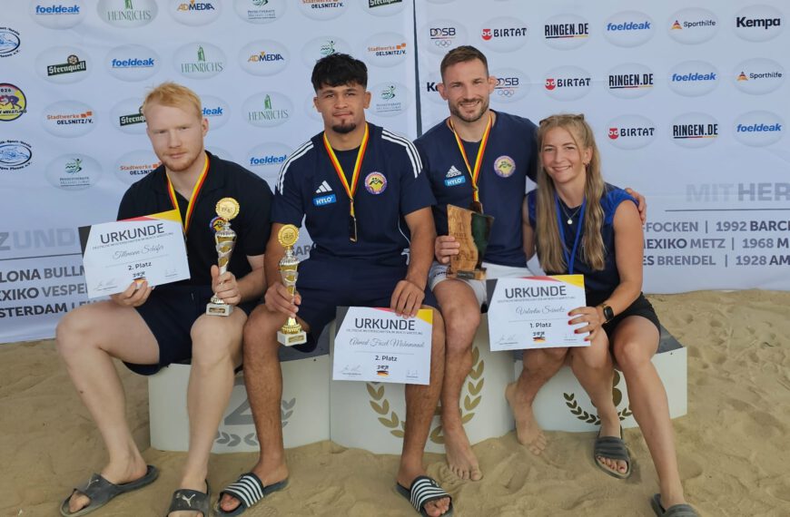 KSV Köllerbach überzeugt bei der Deutschen Beachwrestling-Meisterschaft