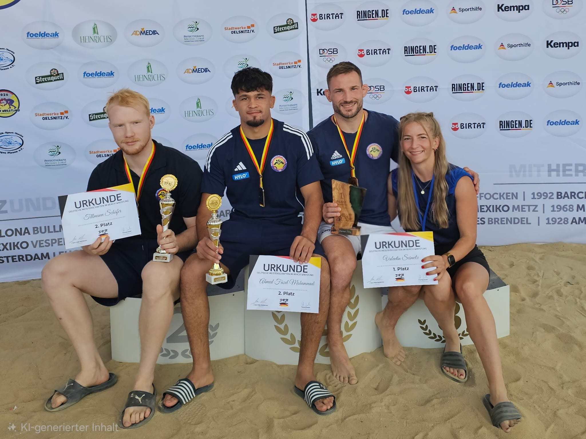 KSV Köllerbach überzeugt bei der Deutschen Beachwrestling-Meisterschaft